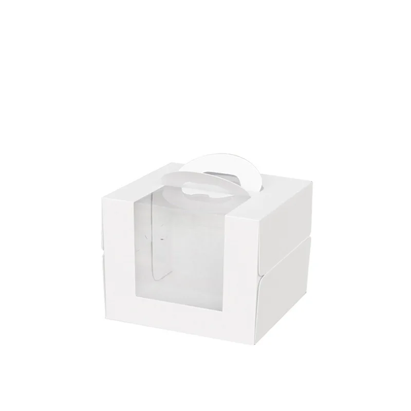high quality Cake box with transparent window square birthday cake packaging box