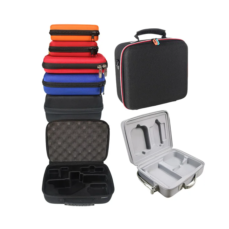 Semi-rigid EVA container  PU leather oxford fabric EVA foam zipper case tool foam case