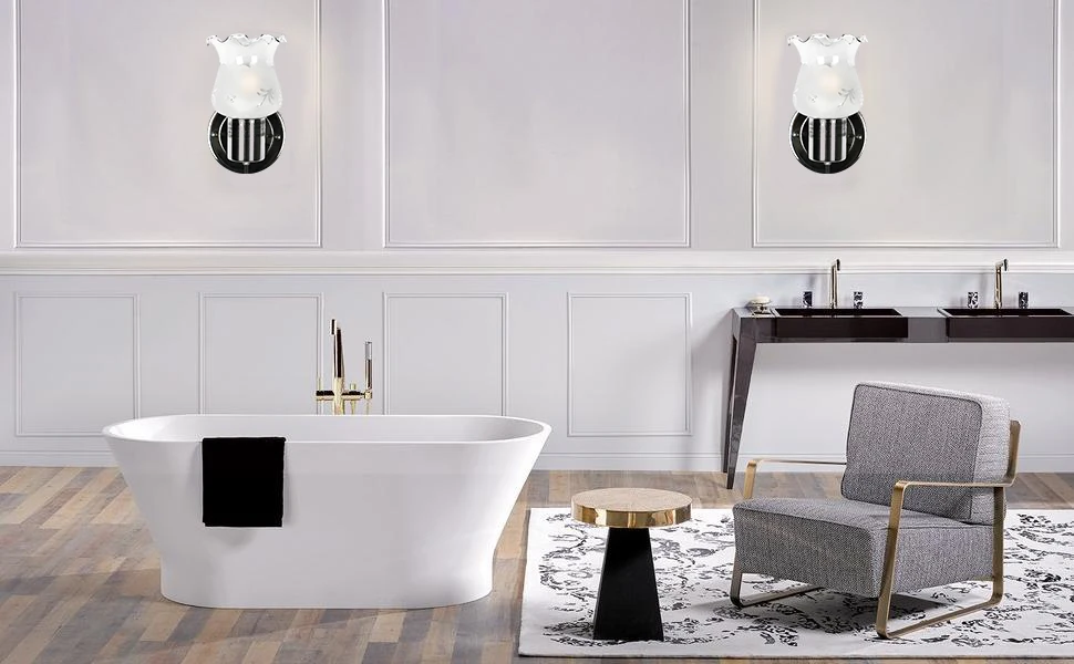 Кронштейн легкой промышленности бра для ванной комнаты настенный светильник со стеклянными настенное крепление Настенные светильники для дома