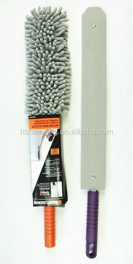 Dual-Action Microfiber Duster Set with Extendable Handle, flexible dusters Extender Kit