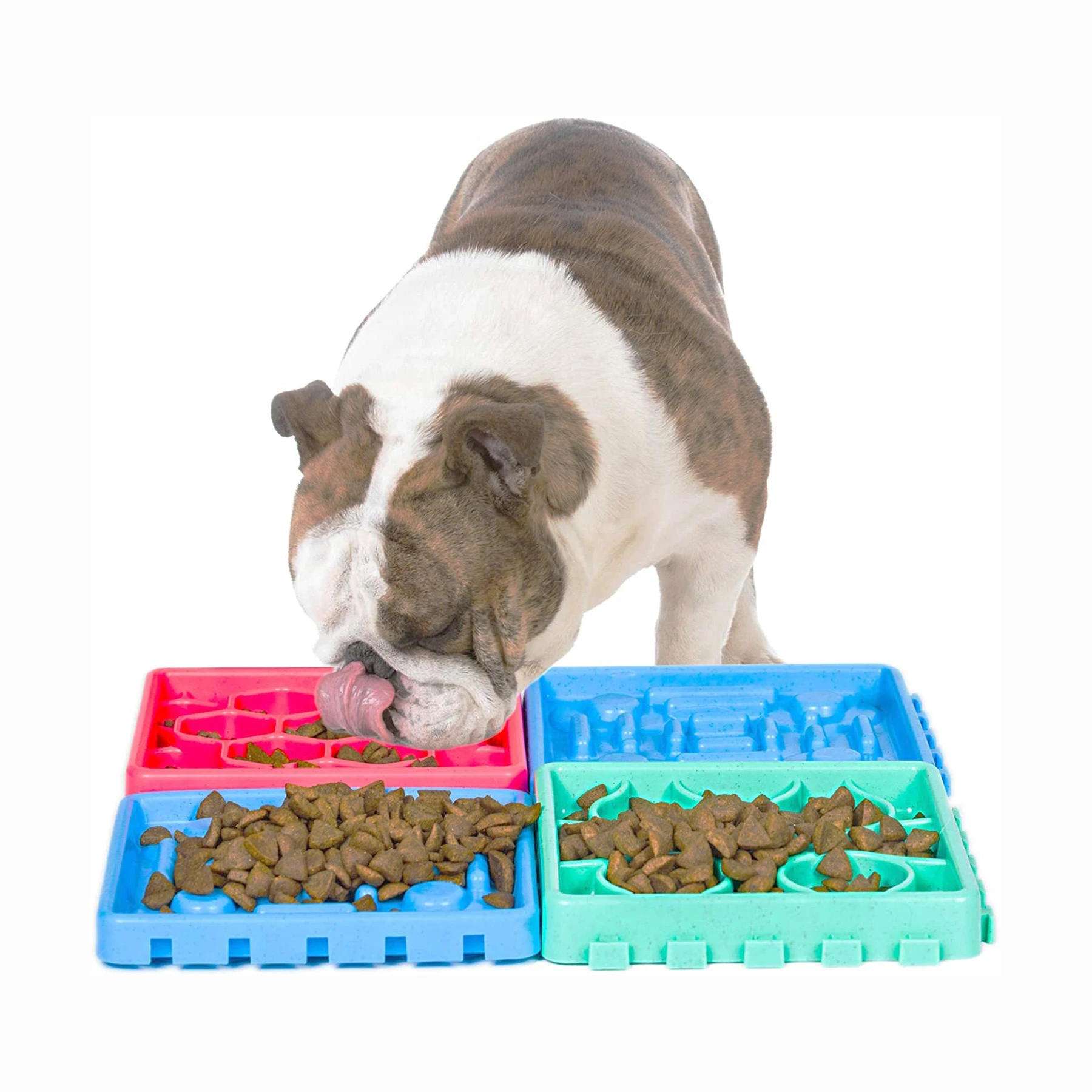 Dog Lick Mat for Dogs Cats 4pcs Premium Dog Washing Distraction Device Slow Eating Pad with Super Suction for Pet Bathing