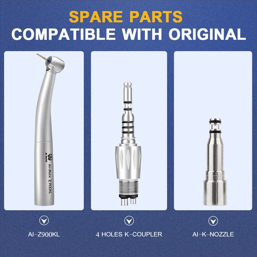 Z900KL-KCL4 наконечник воздушный турбинный набор высокоскоростной стоматологический элемент со светодиодным керамическим подшипником с быстроразъемным масляным соплом