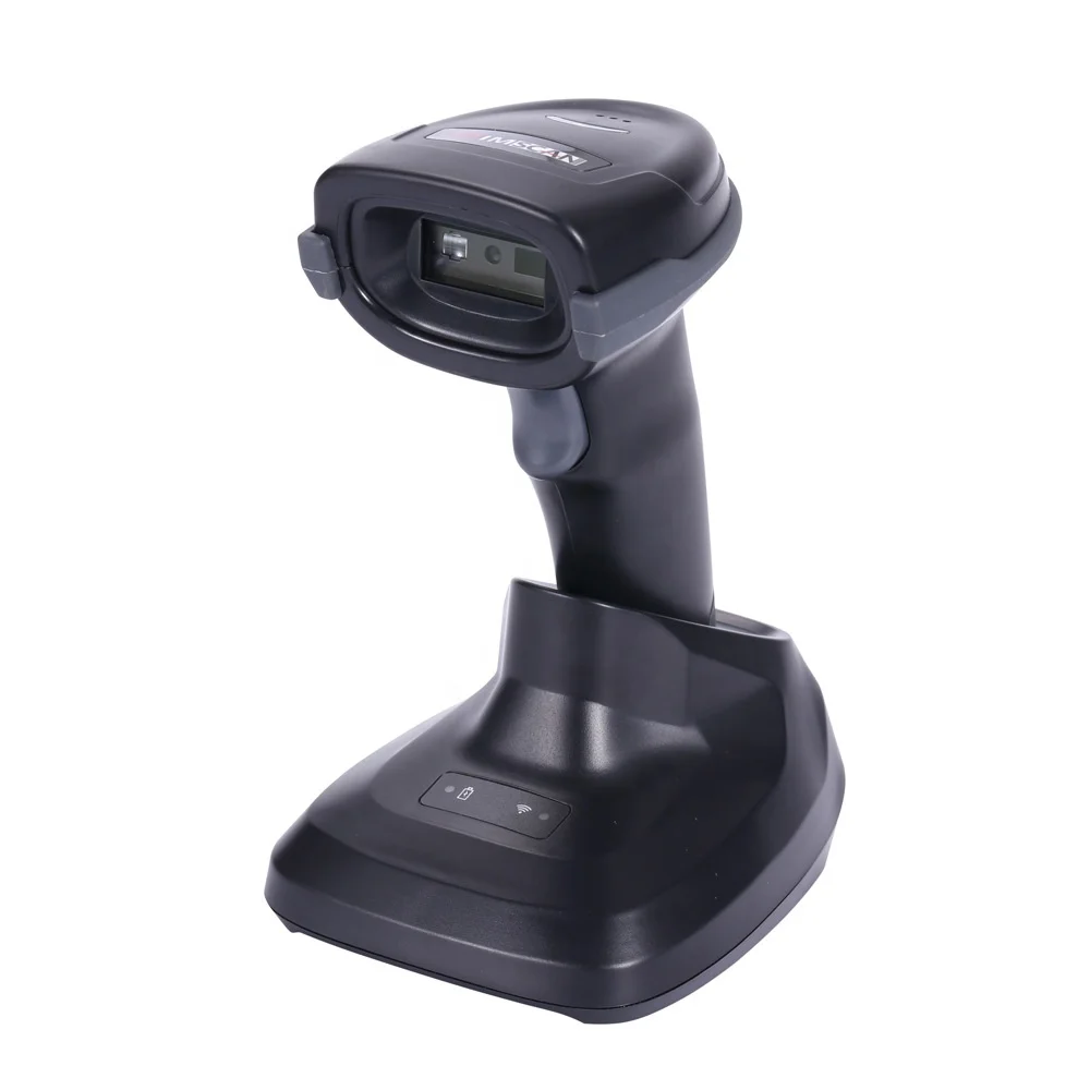 Supermarket Fast Barcode Scanner Wireless BLT 2D QR Code Scanning Gun with Charging Base