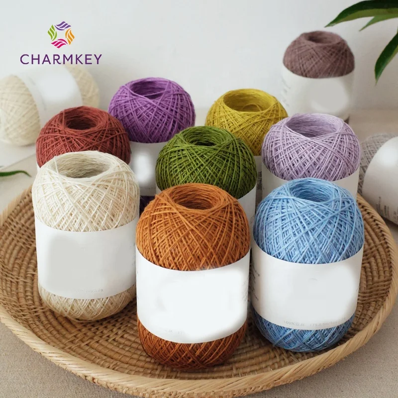 Wholesale 100% Yarn Dyed Linen Crochet Thick for Knitting Summer