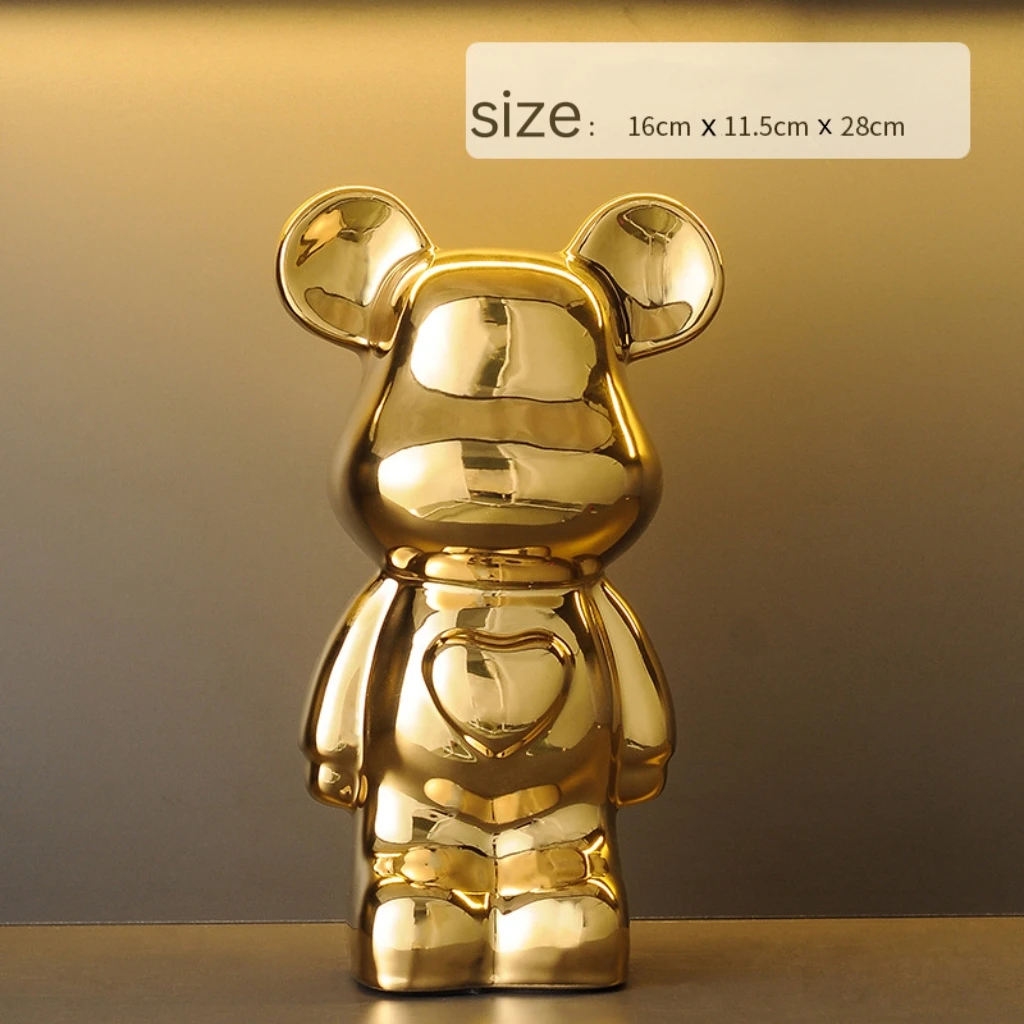 Modern violent bear statue home decoration sculpture Cute bear Resin Figurine for Office Decoration
