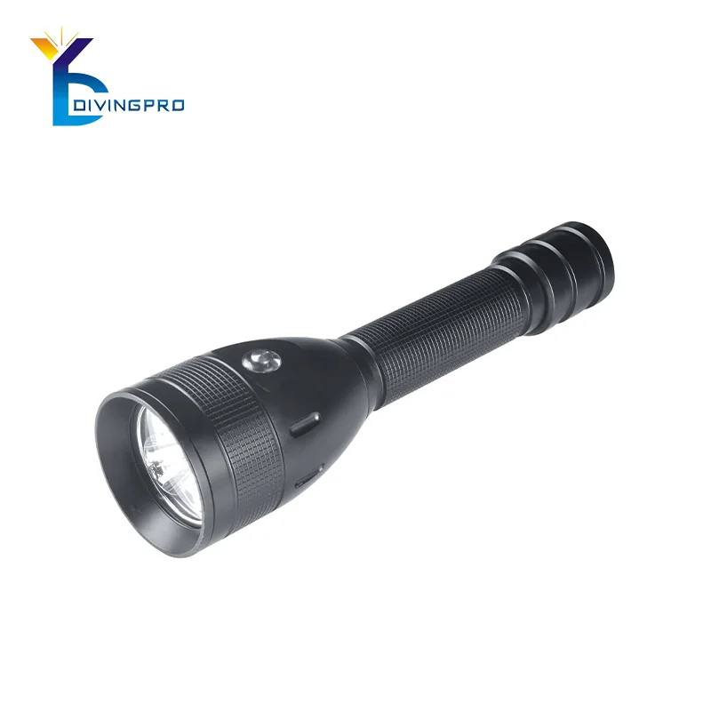 4500 Lumen LED diving powerful flashlight 26650 rechargeable diving light led button switch
