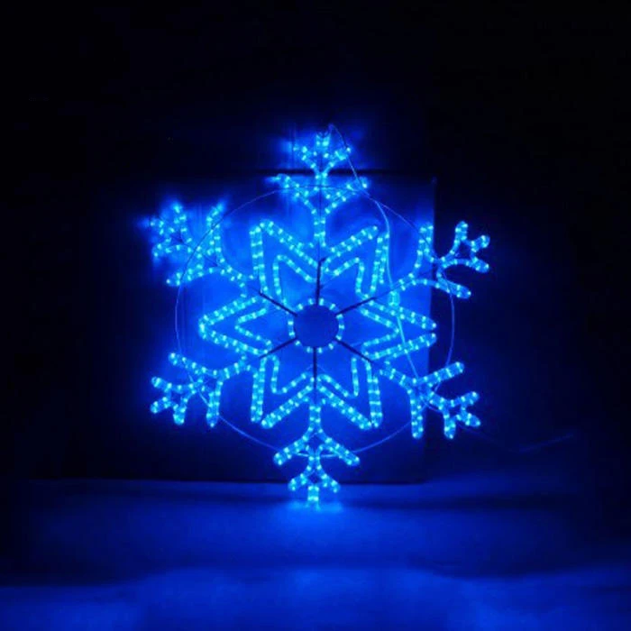 2022 Outdoor Crystal Snowflake Decorative Shape Solar Waterproof Led Motif Light