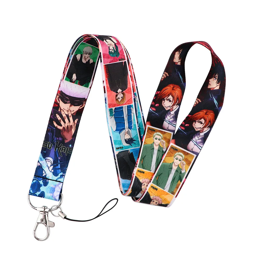4 Style Anime Jujutsu Kaisen Keychain Detachable Work Pass Phone Lanyard Keychain