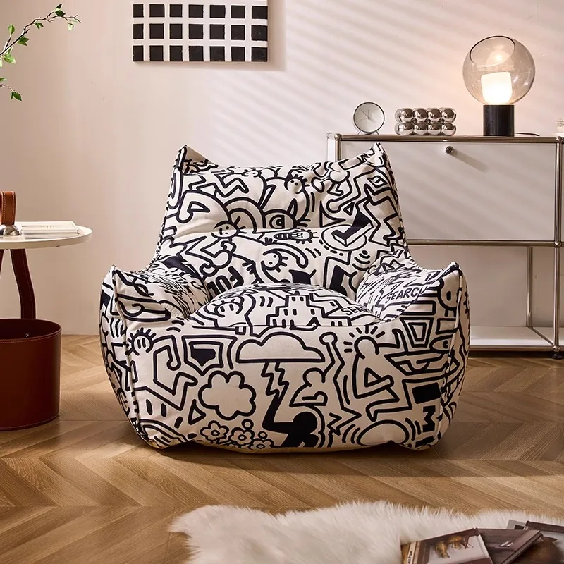 Modern creative home living room furniture environmental particle personality graffiti decoration leisure lazy sofa chair