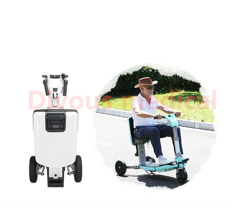 Suitcase Portable Remote Folding Electric Scooter For Disabled Mobility Cycling Available On Plane