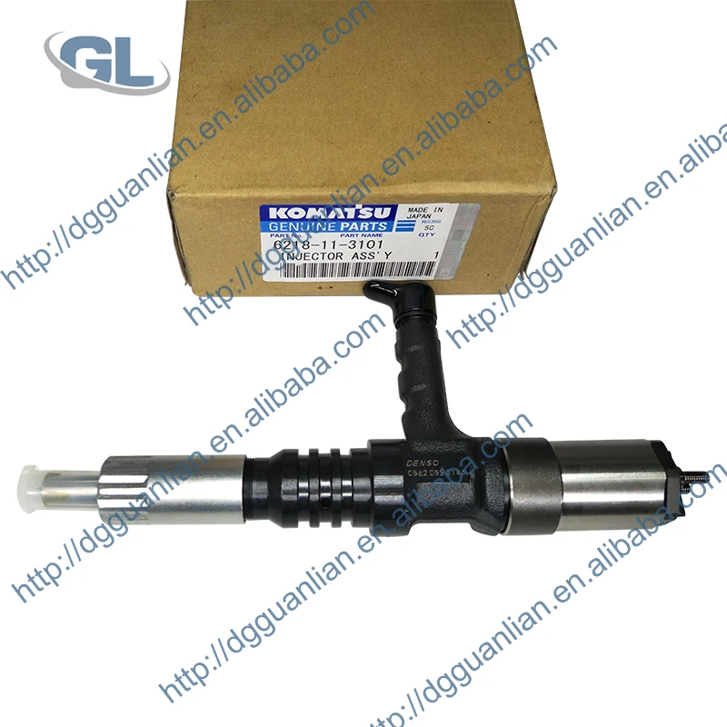 Подлинный инжектор общей топливной системы 095000-0561 095000-0562 для KOMATSU 6218-11-3101 6218-11-3102