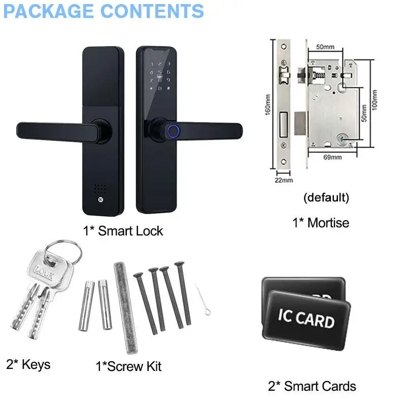 low price smart door lock statlock high precision finger print door lock apply to hotel door lock High-end home electronics