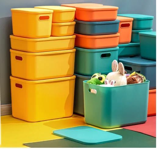 plastic household storage box plastic storage bin kitchen pantry bathroom plastic organizer container