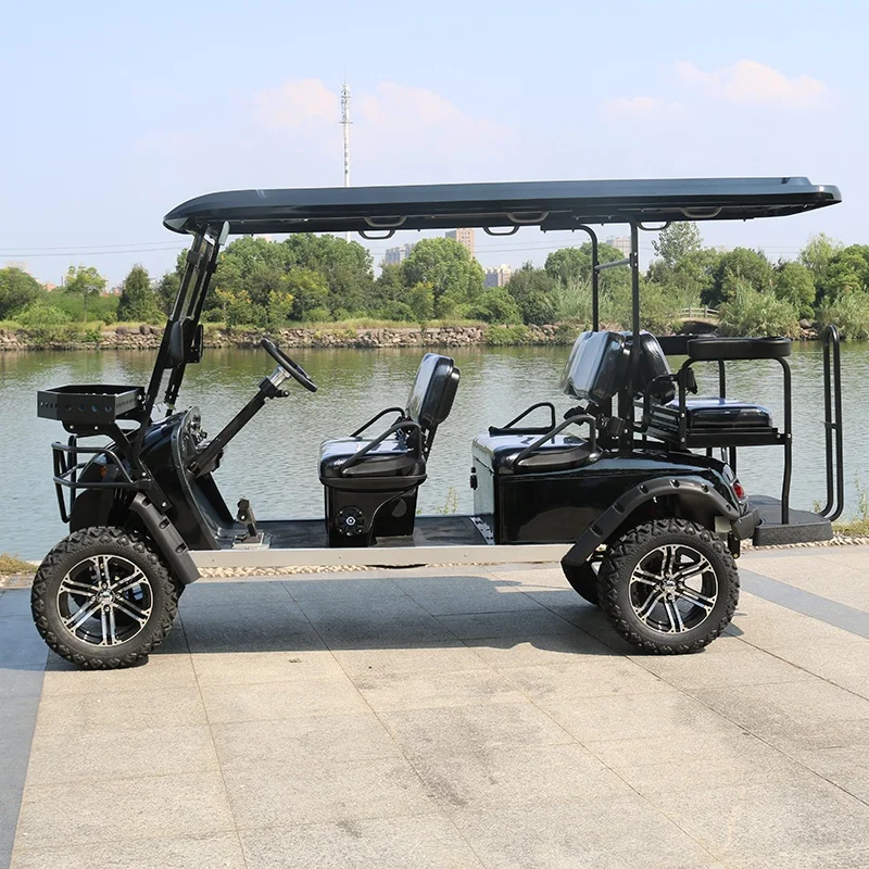 Electric 6 Passenger Hunting Golf Cart with Rain Cover