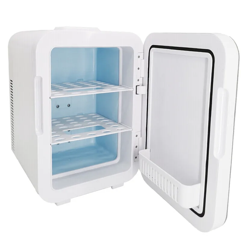 Portable Makeup Fridge DC12V AC Small Refrigerator Custom Glass door 12L Hotel Household Cosmetics Mini Fridge
