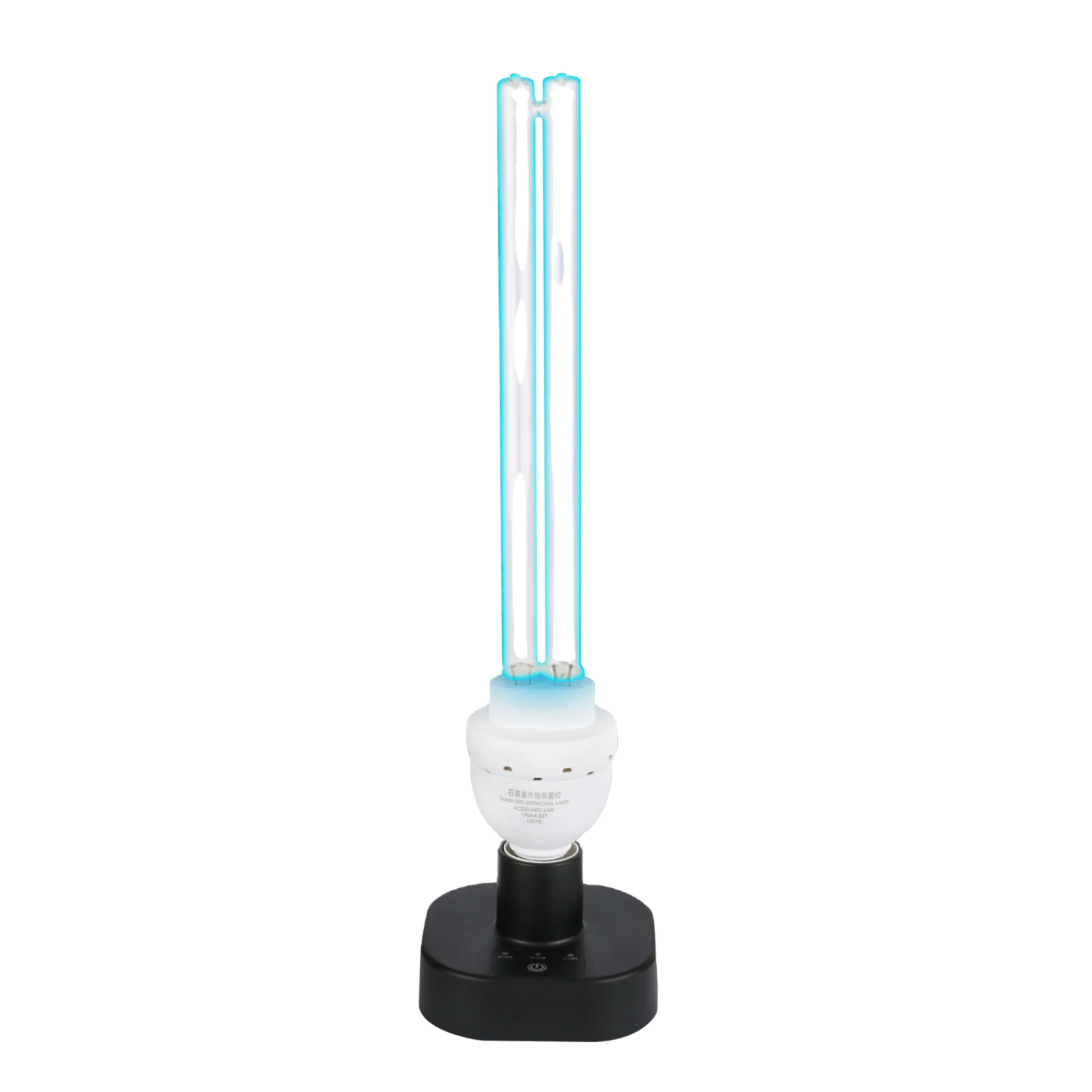 
Use UV Sterilizer Lamp and Black Holder E27 E26 Home 24W Sterilization Quartz Tube YOUWEI & OEM with UV Germicidal Lamp 110-220V 