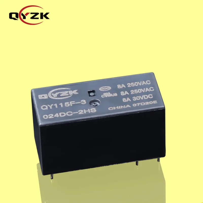 24 Volt 2 * SPST-NO Rating Load 8AMP 250VAC 8A 30VDC 6 Pins 0.4W Alternative To JQX-115F Power Relay
