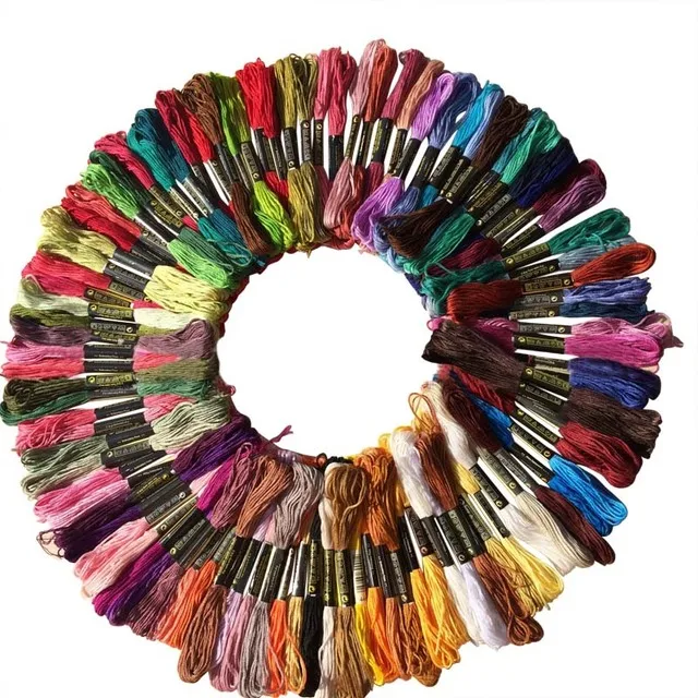 100pcs Cotton Thread Embroidery Thread Floss Sewing Skeins Craft Knitting Spiraea
