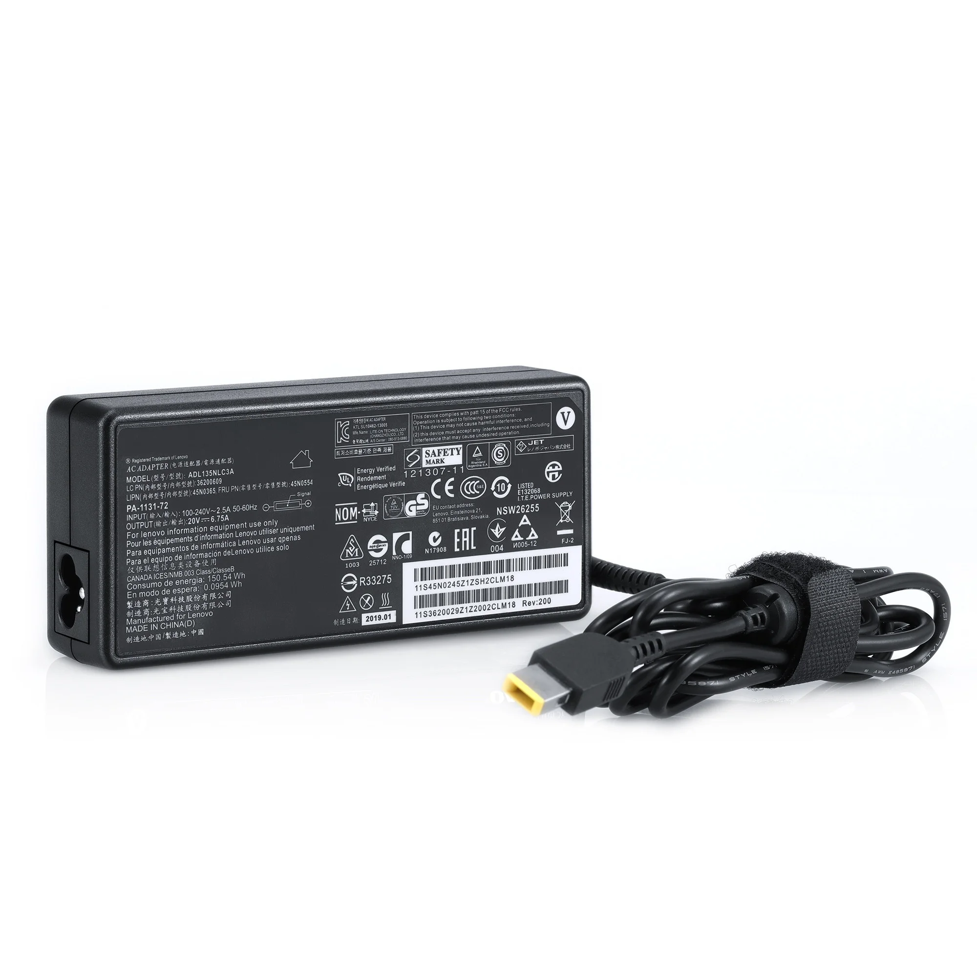 20V 6.75A 135W Slim USB PIN AC Adapter For Lenovo IdeaPad Y40-70 Y50-70 Y70-70, ThinkPad T440P T450P T460P T530 T540 T560 W510