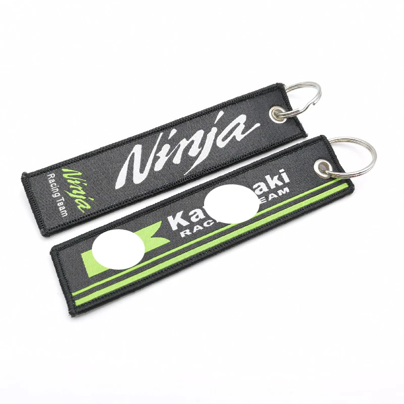 Motorcycle Custom Keychain Factory Wholesale Woven Label Refit Fabricator Gift For Kawasaki Ninja H2r Z1000 Motos Accessories