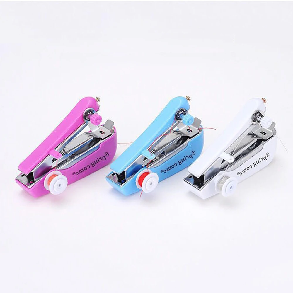 Portable Cordless Mini Hand-Held Sewing Machine household Stitch hand sewing machine manual mini sewing machine set