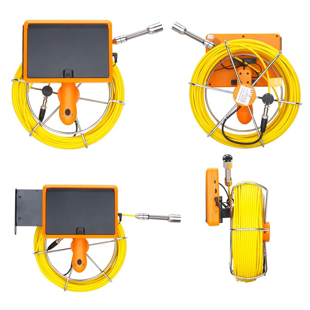 WIFI wireless 7inch Touch screen Industrial Pipe Sewer Inspection Video HD 1080P Camera with Meter Counter DVR Photo Editing 50M