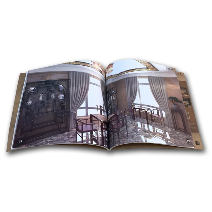 Custom Printing Magazine Brochure Booklet Printing Full Color Photo Album Book Softcover Catalogue Printing