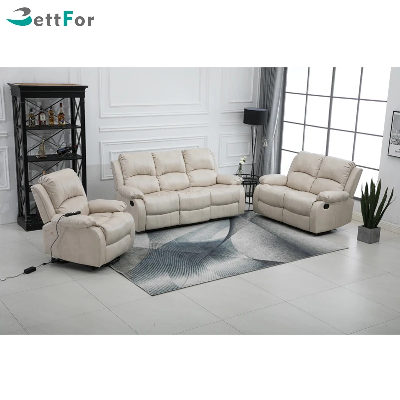 
Hot-selling living room leather recliner sofa set modern 