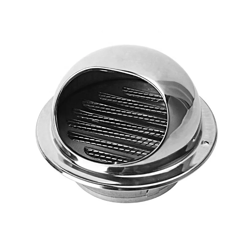 304 Thick Stainless Steel Air Vent Sphere Ventilation Grill Cover Hooded Cowl External Extractor Wall Air Outlet