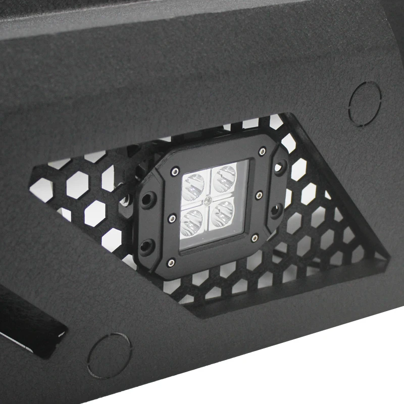 Dongsui Factory 4x4 Pickup Black Steel Car Rear Bumper Guard with LED Lamp for Ford Ranger F150 Nissan Navara NP300 D40 D22