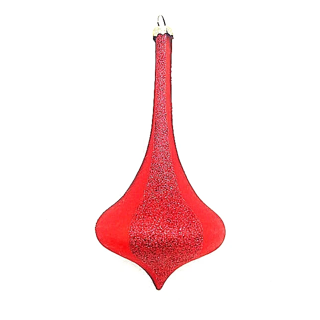 Custom Red Hand Blown Glass Icicle Ornaments Mercury Glass Christmas Ornaments