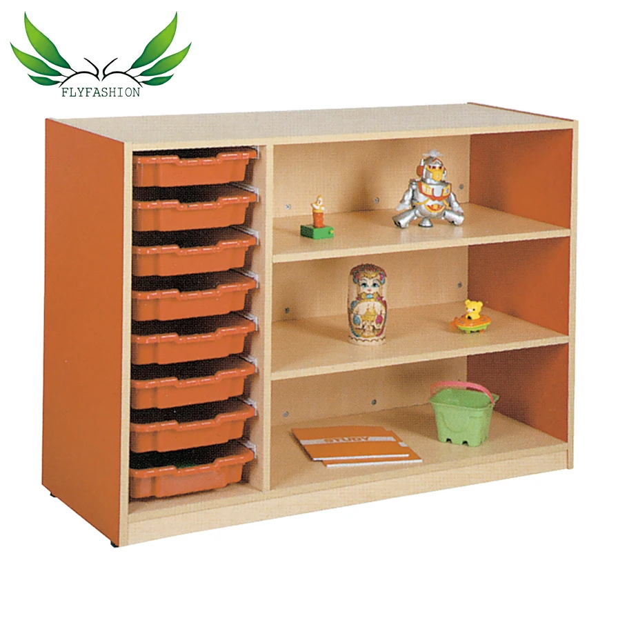 
Preschool/ Daycare Furniture wooden toy storage cabinet for kids 