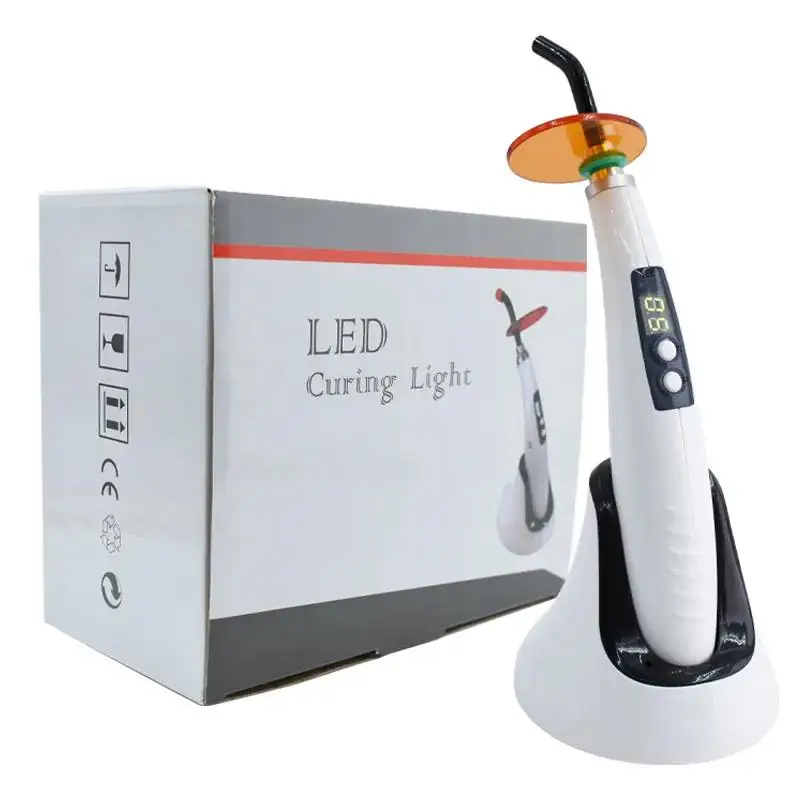 Dental Curing Lamp Photopolymerizer 5sec Full Ramping Pulse Function Wireless LED Light Cure Unit for Dentistry