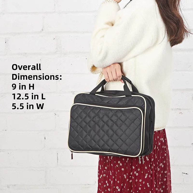 Wholesale Pu Travel Cosmetic Makeup Bag Brush Set Zipper Bag Makeup Train Case