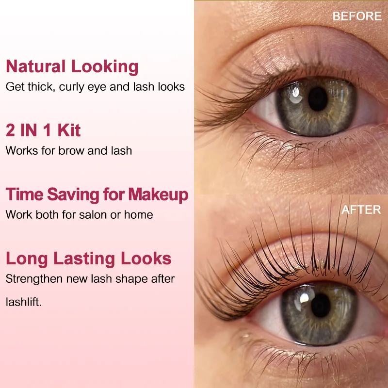 Private Label Lash Lift Perming Serum Kit Non Irritation Eyelash Curler Perm Lotion Set Kit With Individual Packages Custom OEM