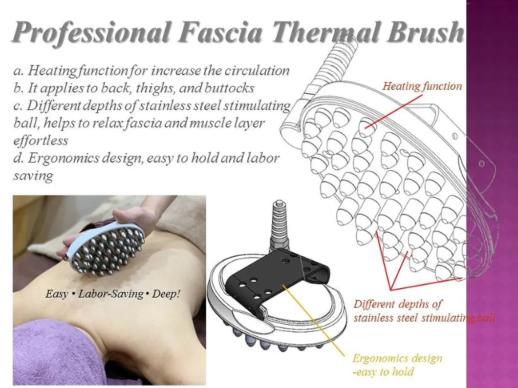 2024 Stainless Steel Body Gua Sha Heating Therapy Instrument Muscles Rolling Percussive Muscle Roller Massager device