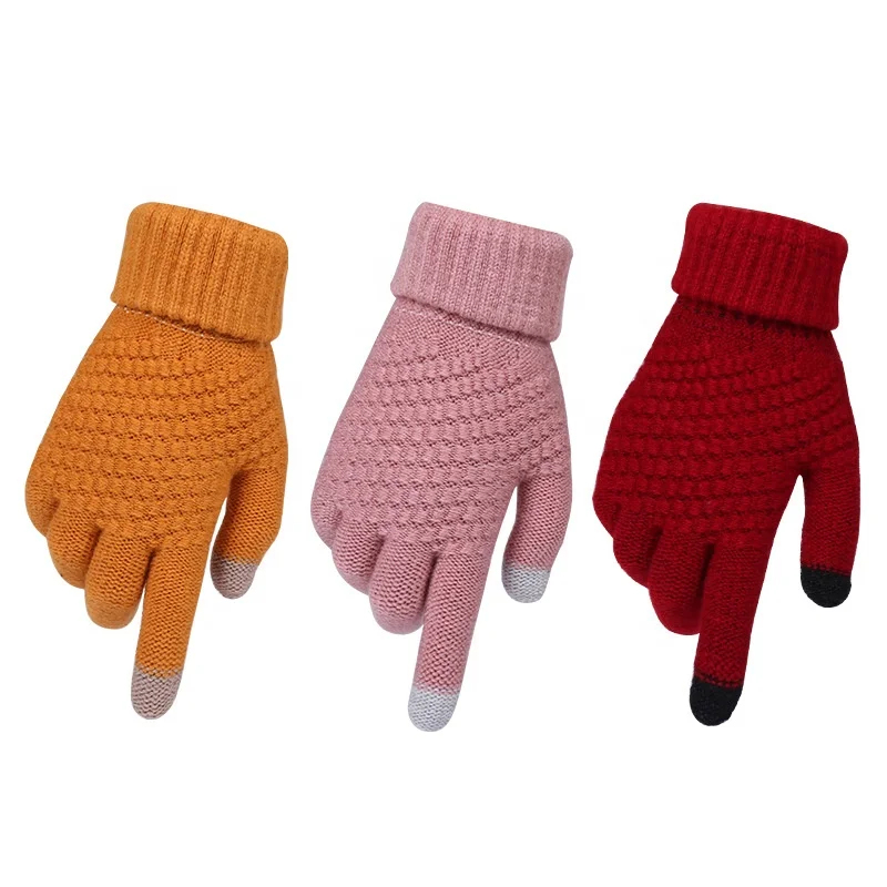 
Wholesale Ladies Heat Cold Resistant Winter Gloves Warm Fashion Touch Screen Gloves Winter 