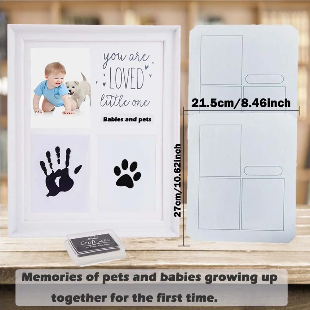 New Baby Footprint and Handprint Craft Ink Pad for Gift Fabric Wood Paper Love Letter Board Memory Frame Kit