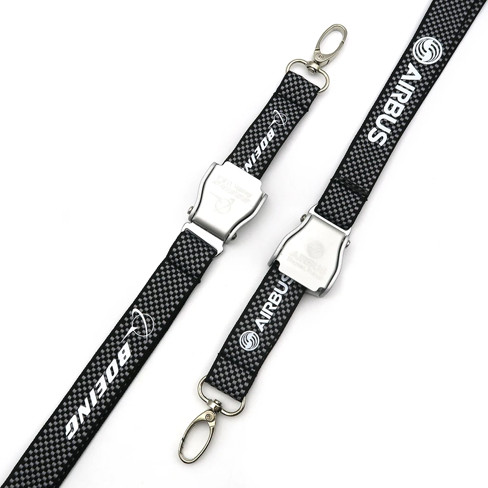 Air Bus Airline Seatbelt Buckle Lanyards Keychain Lanyard Bulk Boeing Aviation Pilot Lanyard