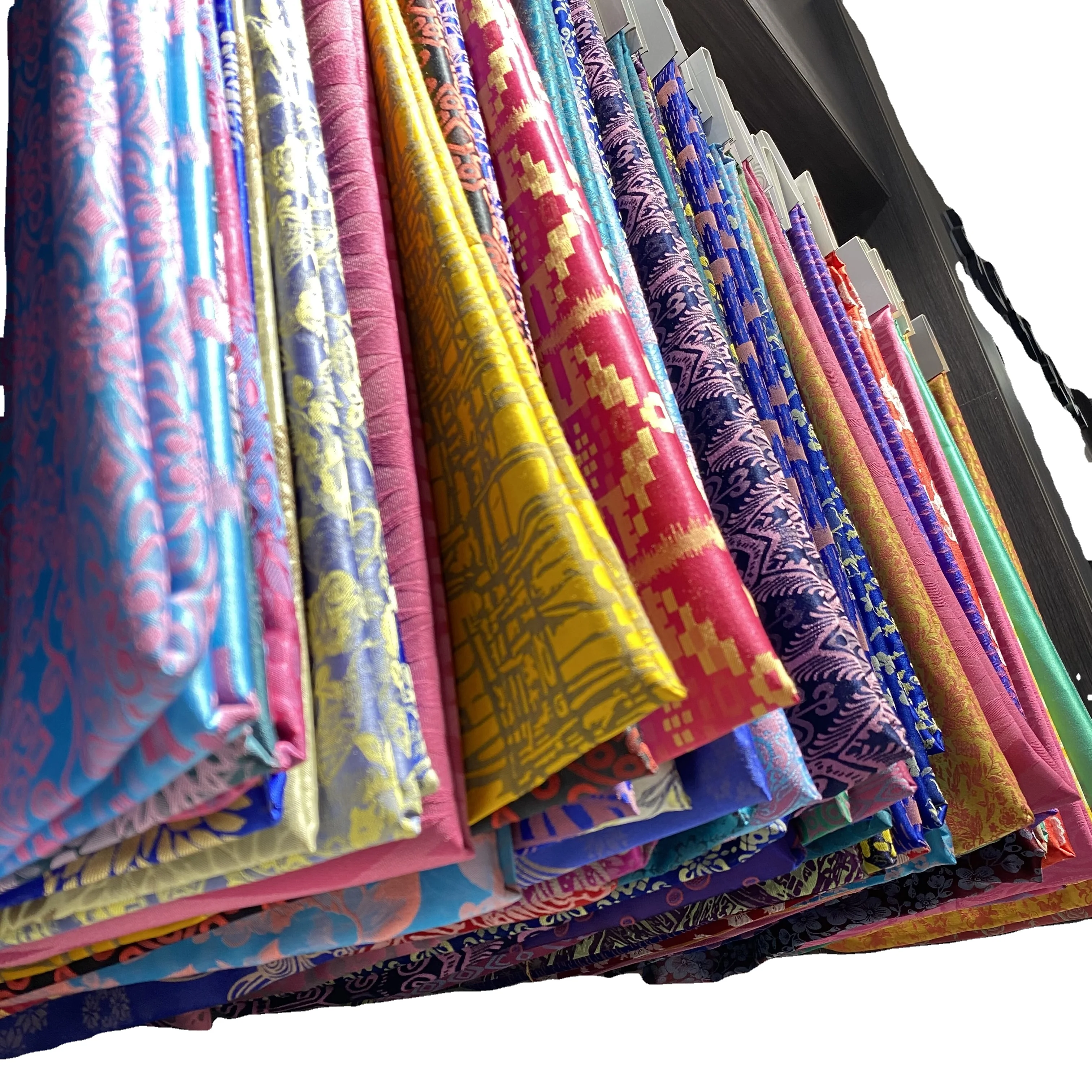 100% Fashion custom design jacquard women dress muslim fabric wholesale tr vietnam silk floral