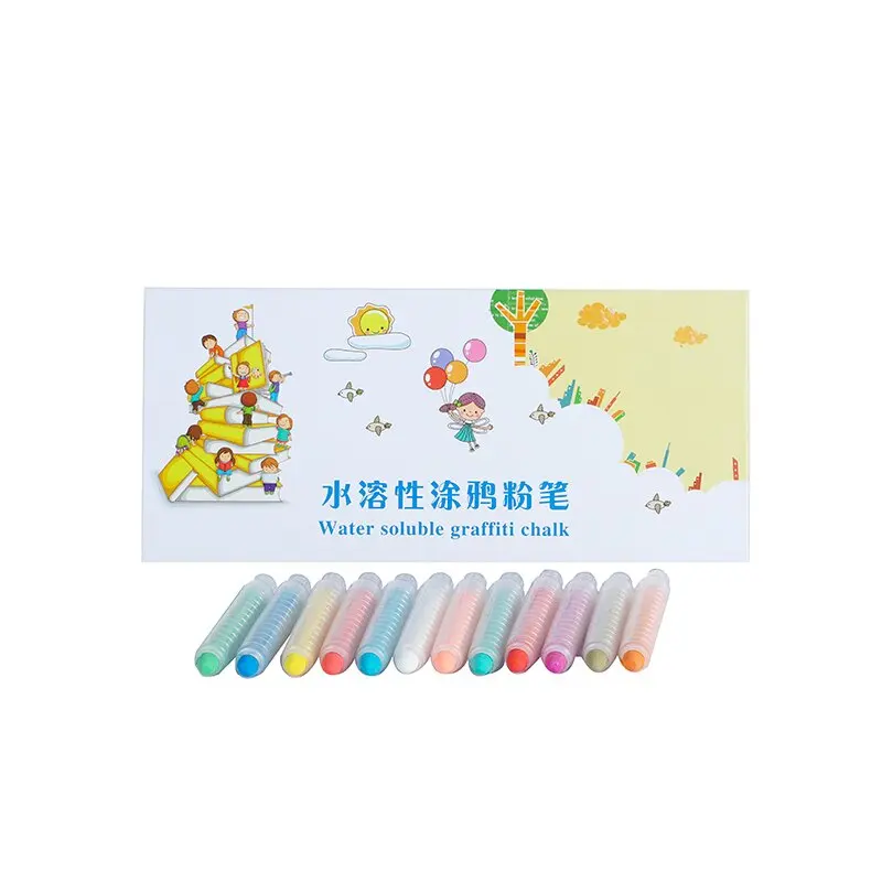 Cheap Colorful Water-soluble Dustless Chalks With Chalk Holder Drawing Chalks For Kids