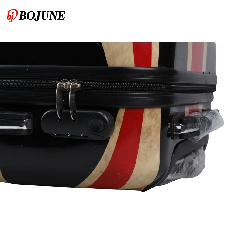 Flag pattern design suit case luggage travel luggage set with double zipper