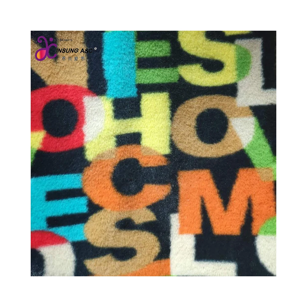 Knitted Flocking Fur fabric/Faux fur fabric / Plush fabric