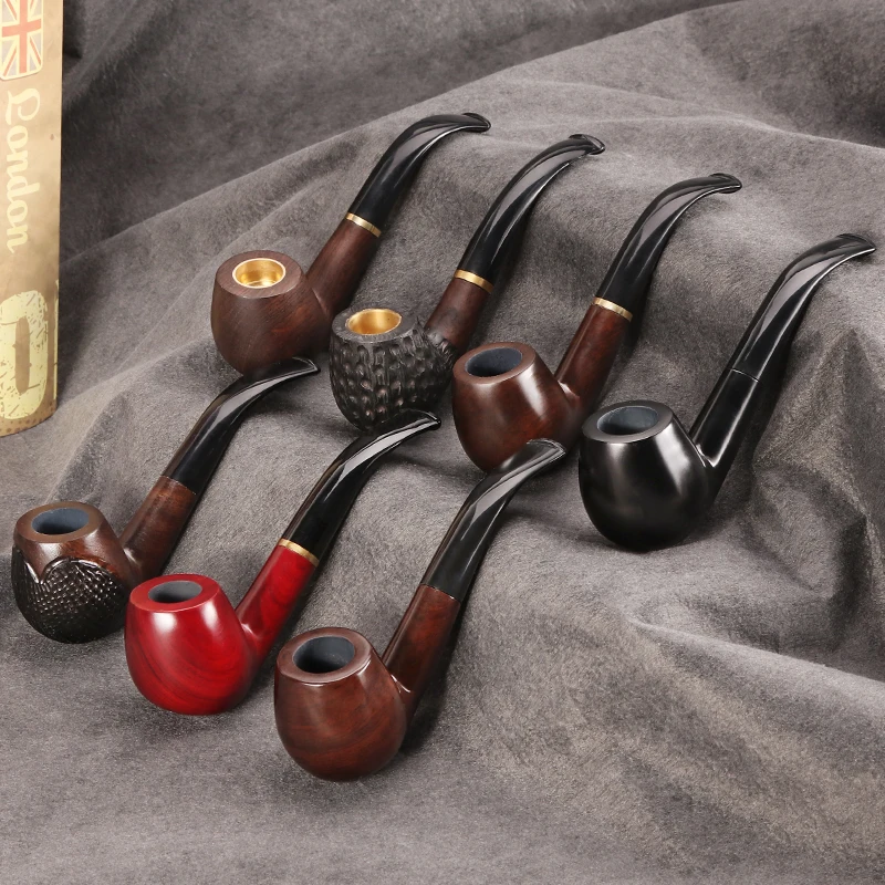 Erliao 508 Quality Hand Wood Smoking Pipe Set Wholesale Tobacco Wooden Smoking Pipes with Accessories