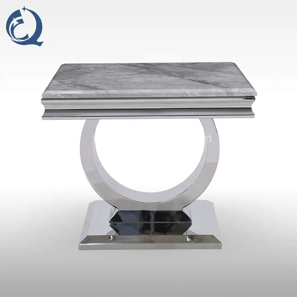 Современный набор мебели для гостиной, зеркальный мраморный боковой столик, Маленький журнальный столик