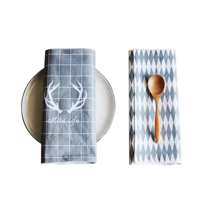 Customizing Logo Flax Linen Table Cloth Napkin for Wedding Airport Hotel  Banquet