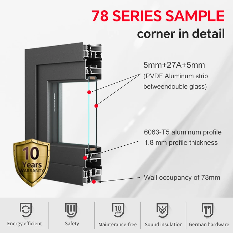 DERCHI NFRC USA standard internal external aluminium bi fold folding folded hurricane balcony patio door wholesale entry door