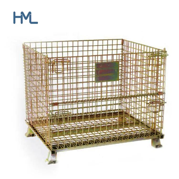 Сверхпрочная оцинкованная Складная сетчатая клетка для хранения