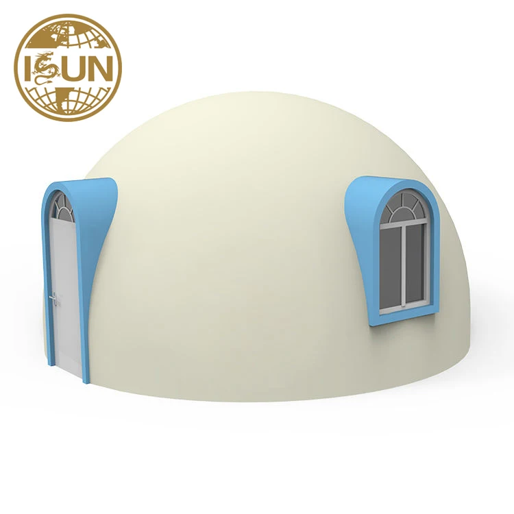 Sandwich panels easy assemble prefab FRP Mars dome houses with excellent 5CM Polyurethane insulation for home