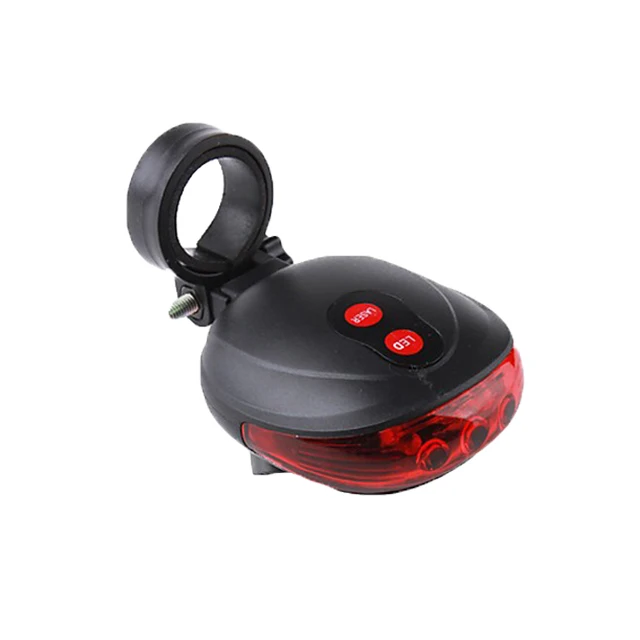 5LED 2Laser Cycling Bicycle Bike light 7 Flash Mode Safety Rear Lamp waterproof Laser Tail Warning Lamp Flashing